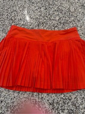 lululemon athletica Vibrant Orange Pleated Skater Skirt
